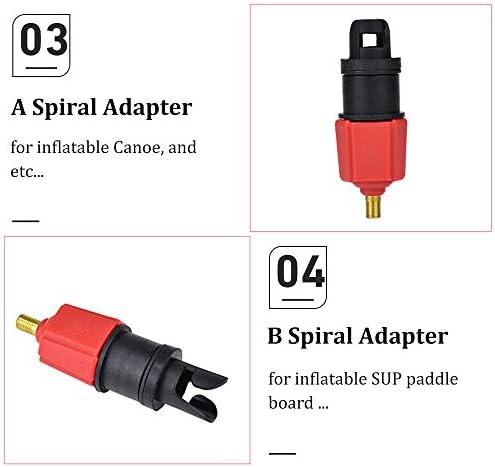 BUENNUS Car Compressor to Inflatable Pump Valve Adapter with 4 Nozzles 1