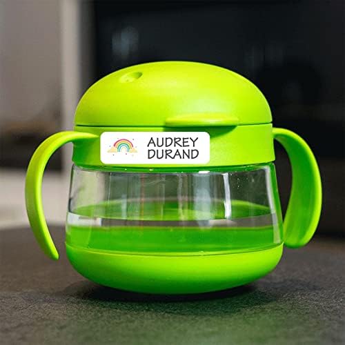 Custom Name Labels for Kids - Waterproof Dishwasher Safe 128 Pack