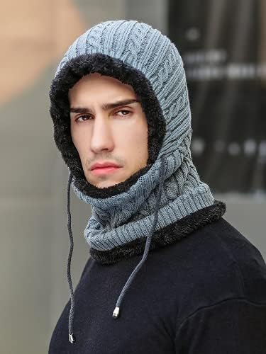 KEAIDO Men Winter Beanie Hat Scarf Set