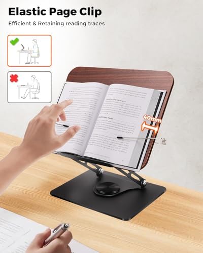 Tiagowell Adjustable Rotating Book Stand for Reading