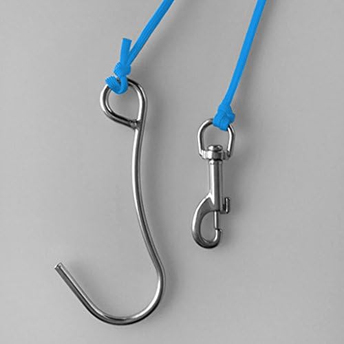 Easnea Underwater Drift Hook with 47 Line and Stainless Steel Snap Blue