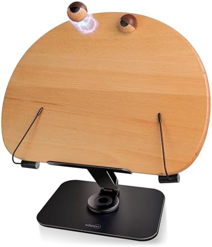 WODTILIFE Foldable Book Stand with 360 Swivel Base
