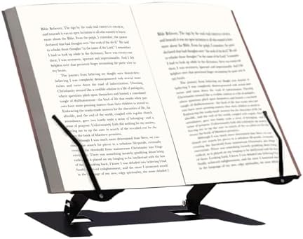 Adjustable Metal Book Stand for Reading Cooking and Tablets Black 1