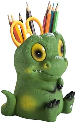 Cute Dinosaur Pen Holder - Unique Desk Organizer for Kids and Adults