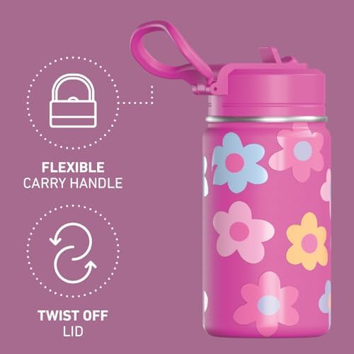 Hydrapeak Mini 14oz Fun Daisy Water Bottle
