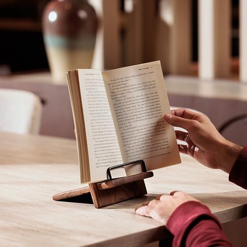 TILISMA Adjustable Wooden Book Stand for Kitchen and Reading