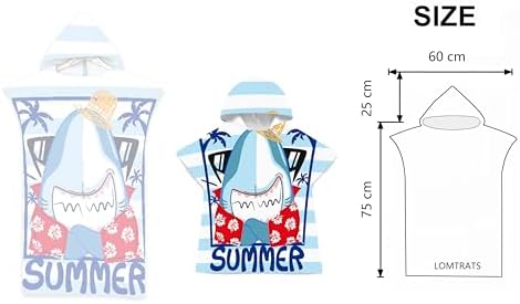 Quick Dry Surf Poncho Changing Towel Robe for Kids Kid-M