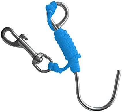 Easnea Underwater Drift Hook with 47 Line and Stainless Steel Snap Blue