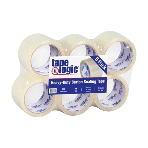 TAPE LOGIC 3 Inch Heavy Duty Packing Tape 6 Rolls