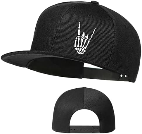 Tijeyi Adjustable Black Snapback Hat for Men