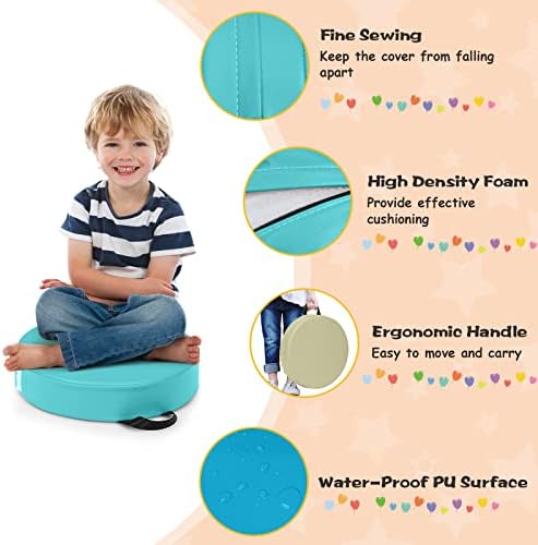 KOTEK 6 Pcs 15 Kids Floor Cushions with Handles
