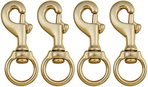AOWESM 3-14 Solid Brass Swivel Clips 4 Pack