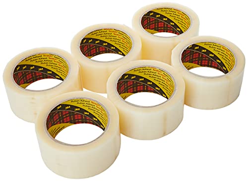 Scotch 3M 371 Box Sealing Tape - 50mm x 66m Pack of 6