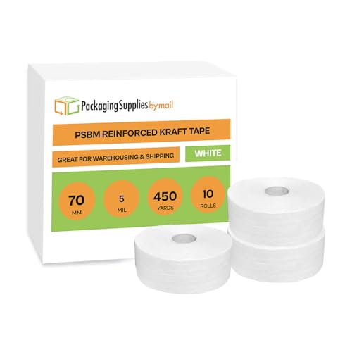Wolverine 41 White Kraft Paper Packing Tape 10-Pack