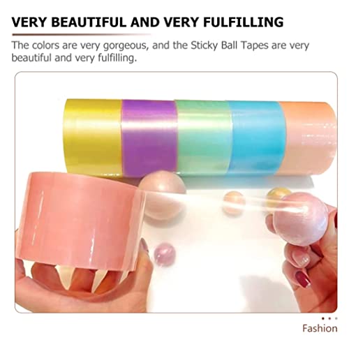 NUOBESTY 6 Rolls Pearlescent Sticky Ball Tape