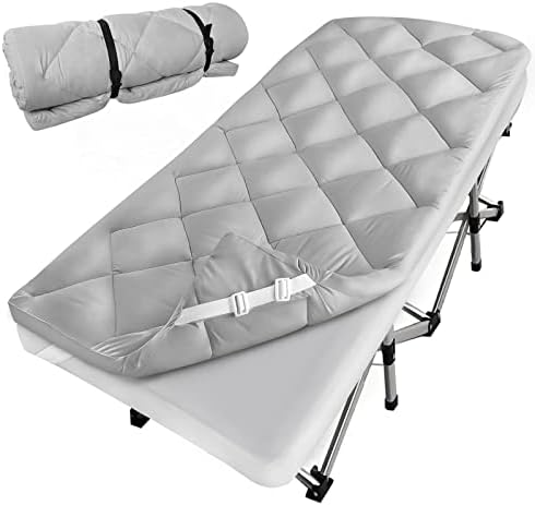 Coldwind Cot Mattress Pad 30x75x2 Inch Quilted Camping Mattress Topper