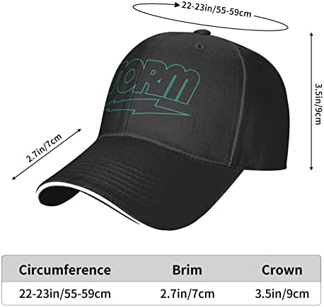 Whirose Storm Bowling Adjustable Sun Cap Black