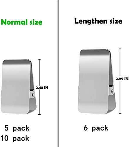 BURLIHOME Stainless Steel Chip Clips 6Pack for Paper Food Photo