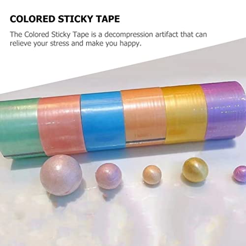 NUOBESTY 6 Rolls Pearlescent Sticky Ball Tape