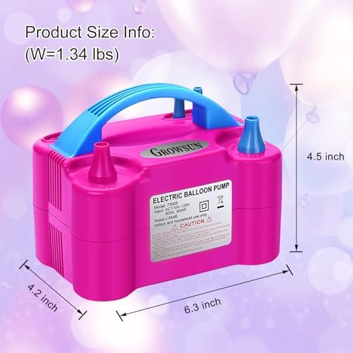Growsun 600W Dual Nozzle Balloon Inflator 110V