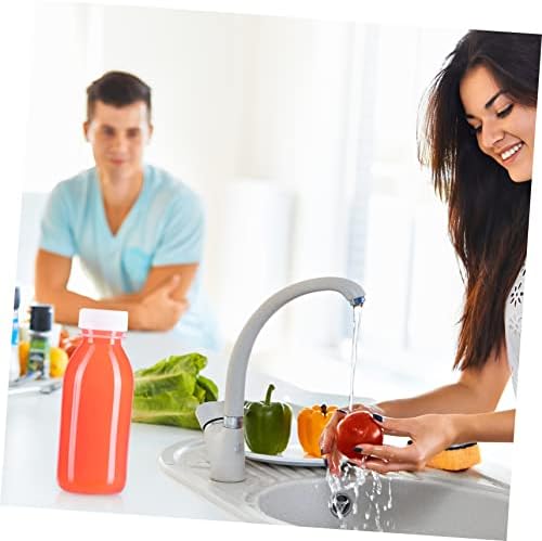 SUPVOX 20 Pcs Reusable Water Bottles with Clear Cups and Soda Straw Lid