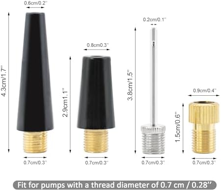 Quacc 4 PCS Ball Pump Needle Set