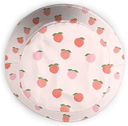 QIUYELONG Pink Peach Bucket Hat Reversible Sun Hat