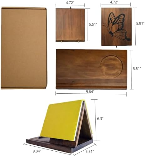 Triangle Book Holder with Butterfly Design