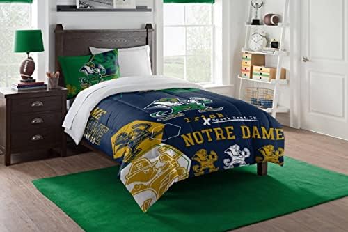 NORTHWEST NCAA Notre Dame Comforter Set with Shams - Full Queen