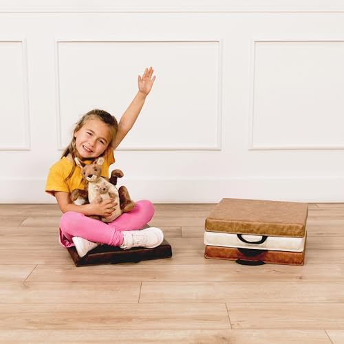 Factory Direct Partners Rustic Kid Floor Cushions 4-Pack