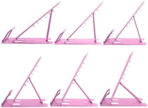 Honagu Adjustable Metal Book Stand for Reading Pink