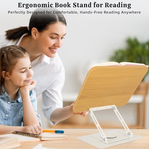 360 Adjustable Book Stand with USB Light
