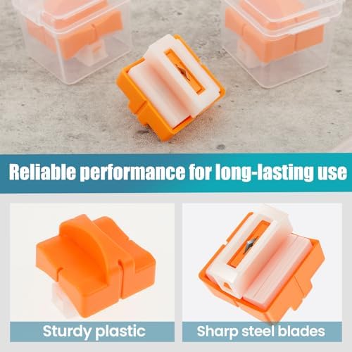 12 Pcs Paper Cutter Replacement Blades with Auto Safety Guard