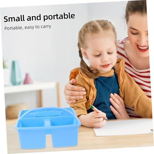 Stackable Plastic Caddy with Handle for Classroom Use
