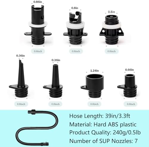 Estgora SUP Pump Adapter Set with 7 Nozzles 1