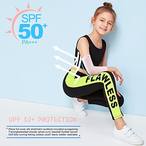 Luwint Kids Arm Sleeves 2 Pairs UV Sun Protection Cooling