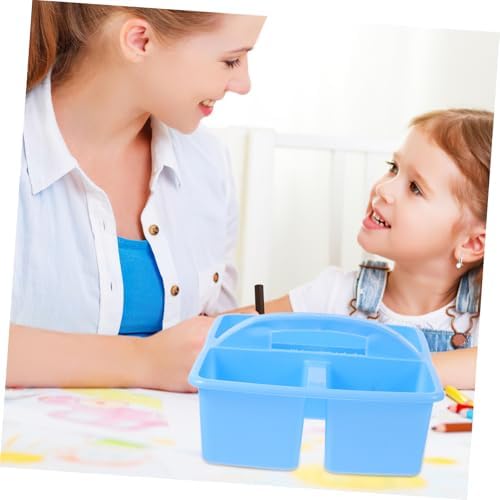 Stackable Plastic Caddy with Handle for Classroom Use