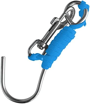 Easnea Underwater Drift Hook with 47 Line and Stainless Steel Snap Blue