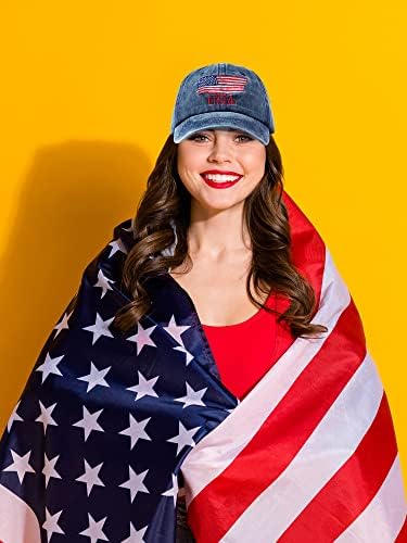4 Pieces USA Flag Tactical Baseball Caps for Men Women Teens