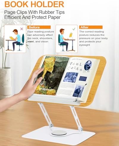 Adjustable Book Stand for Reading and Cooking 1