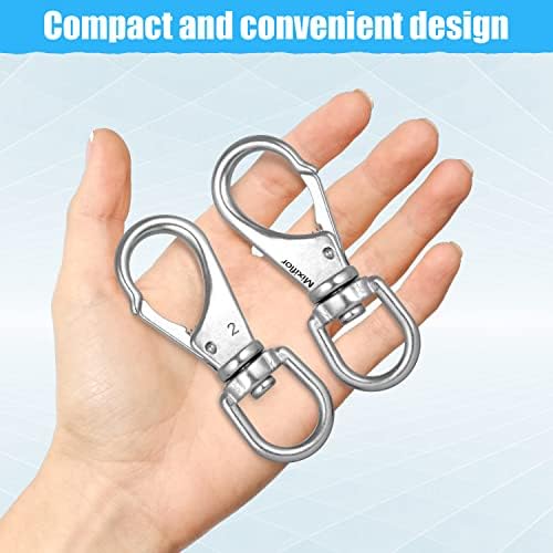Mixiflor 4 Pack Stainless Steel Swivel Snap Hooks 1