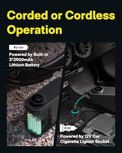 HOTO Air Pump Master 9 Modes 12V Car Adapter Cordless