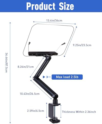 ASIEIT Adjustable Book Stand for Reading and Cooking