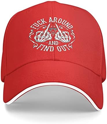 YGDYFBB Red Unisex Fishing Cap with Air Vent and Sweat Band