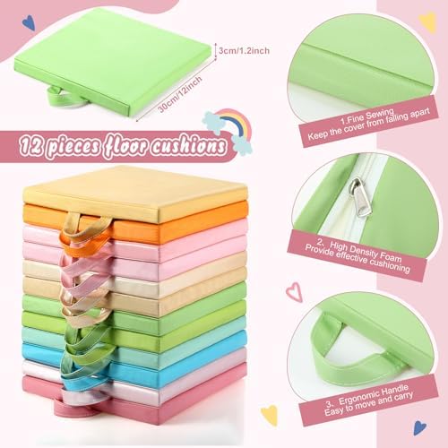 Sawysine 12 Pcs Floor Cushions for Kids Classroom 1