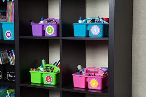 Pink 3-Compartment Storage Caddy 6-Pack for Classrooms