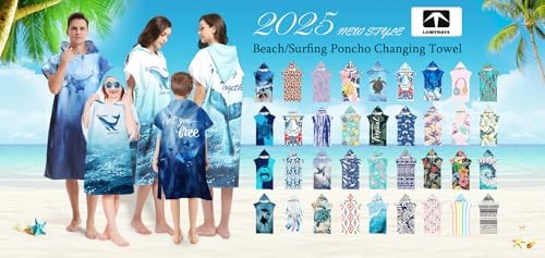Quick Dry Surf Poncho Changing Towel Robe for Kids Kid-M