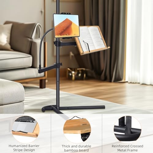 Wishacc Adjustable Book Stand with Tablet Holder 1