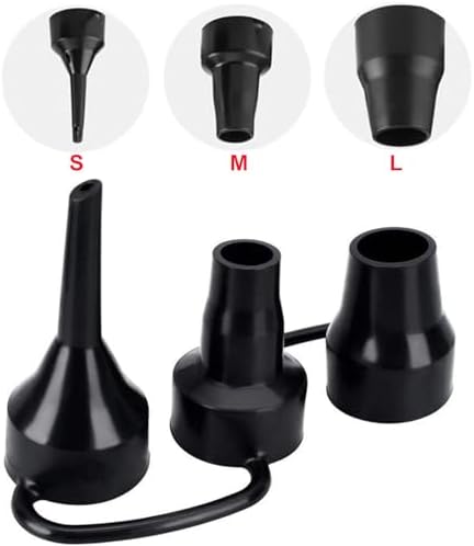 5Pcs Black Nozzles for Electric Air Pump with 3 Sizes