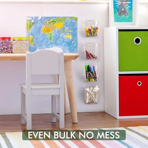 Clear Adhesive Wall Storage Bins 4 Pack